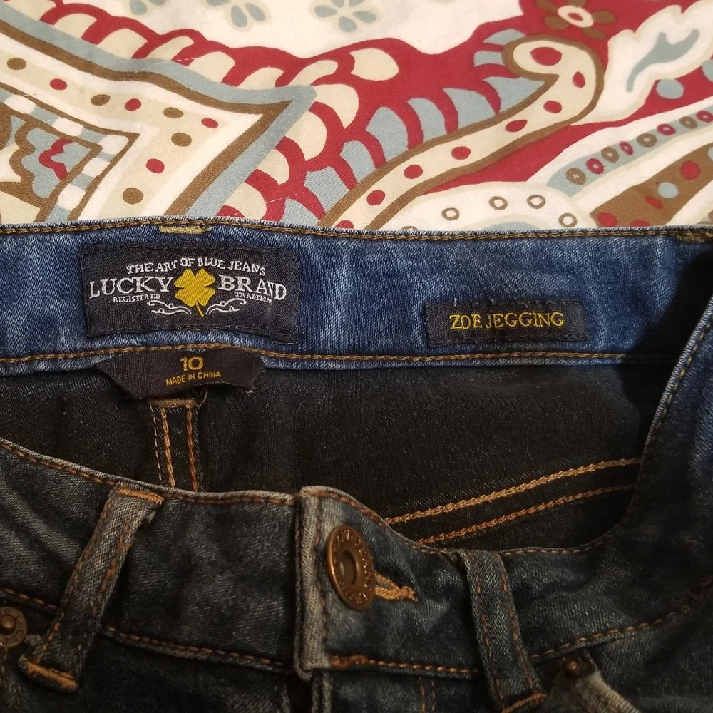 **CLEARANCE** Lucky Brand Girl's Jeans 10 Dark Blue Skinny Jeggings Pockets